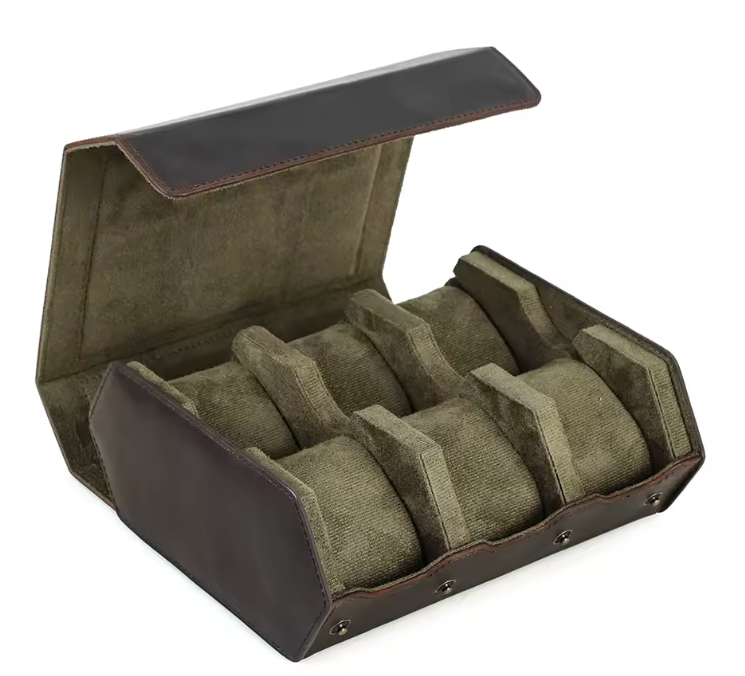 Boite rangement 6 montres Tona Marron