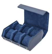 Boite rangement 6 montres Tona Bleu